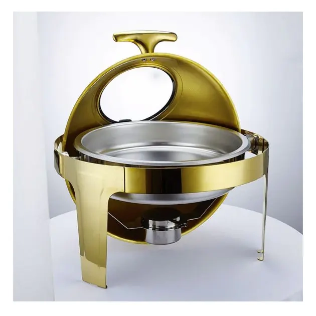 marmite-chauffante-en-acier-inoxydable-avec-couvercle-et-fenêtre-bac-à-nourriture-eau-et-supports-de-combustible---or---garantie-03-mois