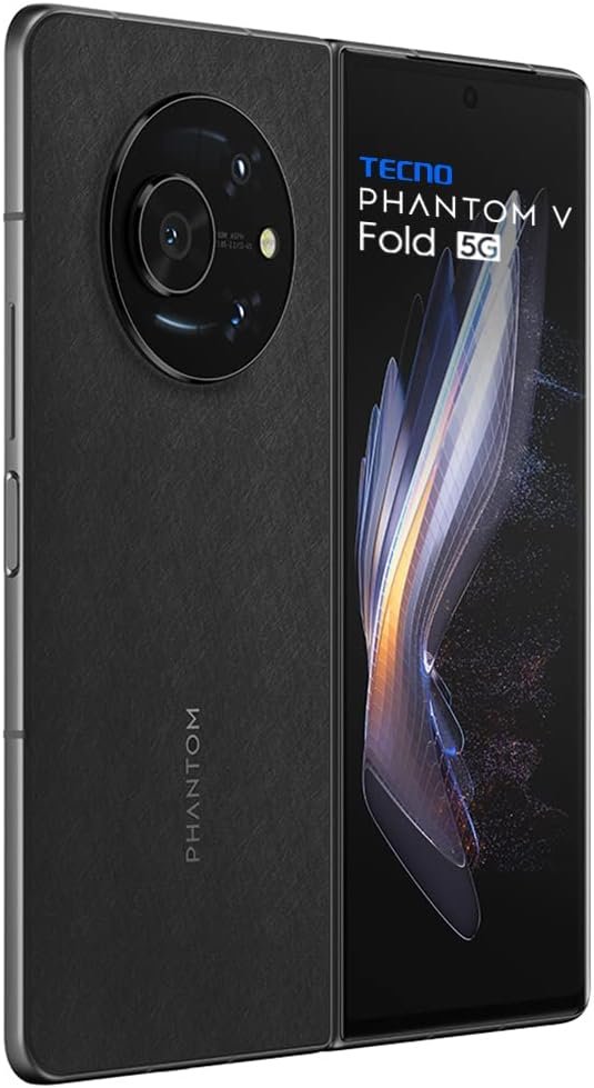 tecno-phantom-v-fold-5g-noir-(12-go-de-ram,-256-go-de-stockage)-|-le-premier-pli-pleine-grandeur-|-Écran-amoled-ltpo-|-processeur-rapide-d9000+-4-nm