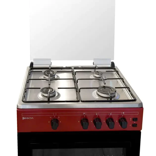 cuisinière-à-gaz---innova--in6402---60-x-60-cm---04-foyers--rouge--garantie-6mois