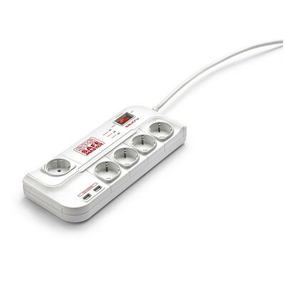 rallonge-sps-safe-master---salicru---prise-parafoudre---5-prise-+-2-usb---protection-surtension---12-mois-de-garantie