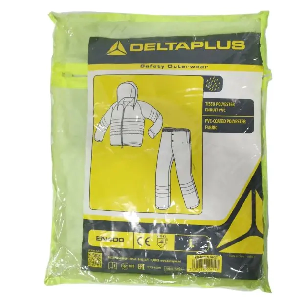 ensemble-de-pluie-imperméable---deltaplus-en400---avec-bande-réfléchissante---taile-l