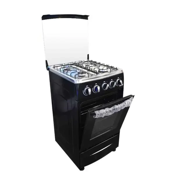 cuisinière-4-feux---oscar---50x50---allumage-automatique---noir--6-mois-garantie