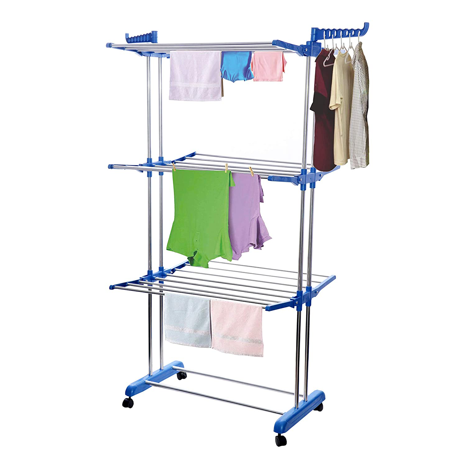 sèche-linge-pliable-"so-convenient"-(3-niveaux)-sur-roulettes-x0085