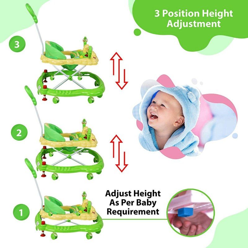 trottinette-pour-bébé-couleur-verte-réglable-en-hauteur-garantie:-06-mois