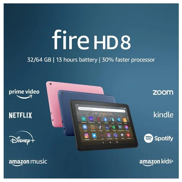 tablette-amazon-fire-hd-8---32go---2go-ram---8-pouces---autonomie-13-heures---avec-contrôle-parental---garantie-12-mois