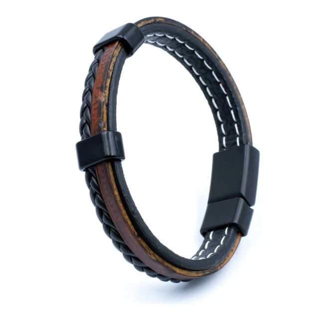 montres-–-ensemble-montre-homme-bracelet-cuir-et-bracelet-tendance-avec-fermoir-magnétique-+-coffret-cadeau