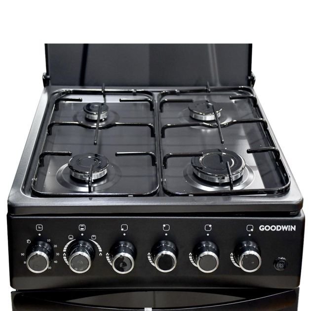 cuisinière-à-4-feux-goodwin---fs4402mxzd---50-x-55---inox---allumage-electronique---noir---garantie-06-mois