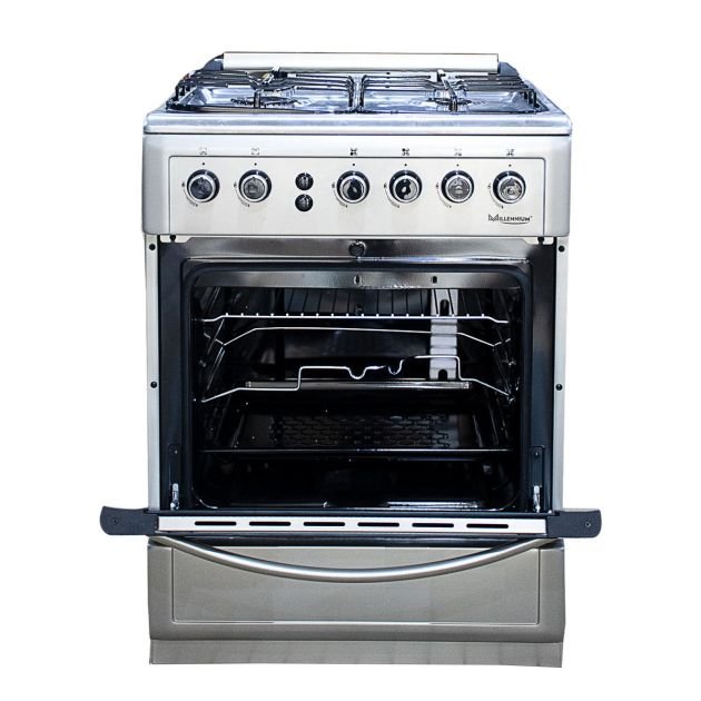 cuisinière-à-gaz---4-foyers---millennium---ft6402gbzm---60-x-60-cm---inox---garantie-6-mois