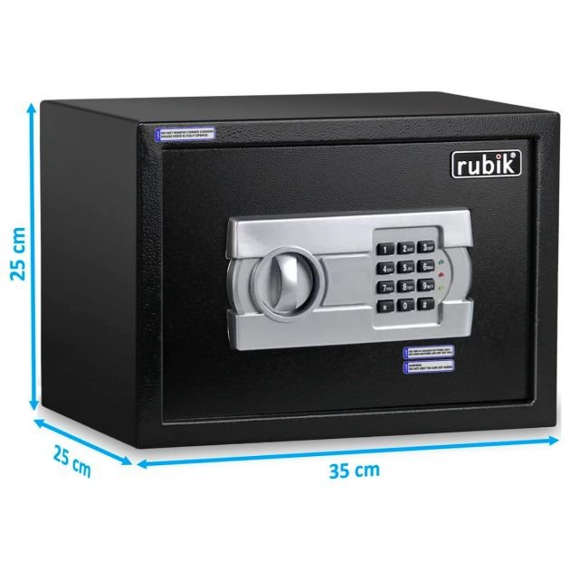 coffre-fort-au-format-a4---avec-clé-et-clavier-à-code-pin---pour-bureau-et-domicile---pour-documents,-espèces,-bijoux,-passeports---25-x-35-x-25-cm---6-mois