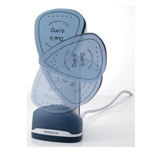 fer-à-repasser-vapeur-+-défroisseur-2-en-1-voyage---kenwood---gsp40-duetto---1000-watts---réservoir-d'eau-180ml---blue/blanc---garantie-03-mois