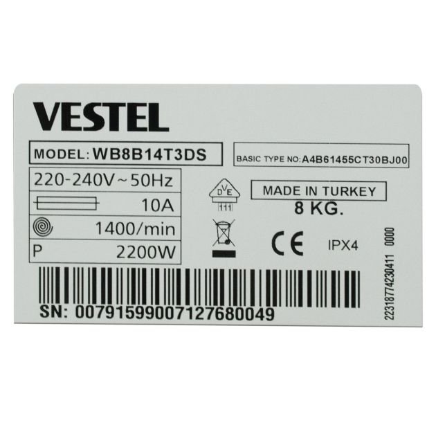 machine-à-laver-automatique---vestel---wb8b14t3ds---8kg---gris---Économie-a+++---garantie-6-mois