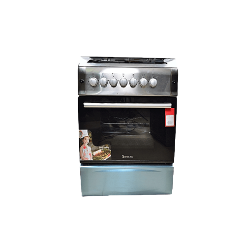 cuisinière-à-gaz-delta---dso-606tlgr----60x60-04-foyers+tourne-broche-–-trendy-grise--6-mois-garantie