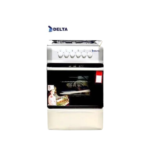 cuisinière-à-gaz---4-foyers---delta---50-x-60---blanc-classic--6mois