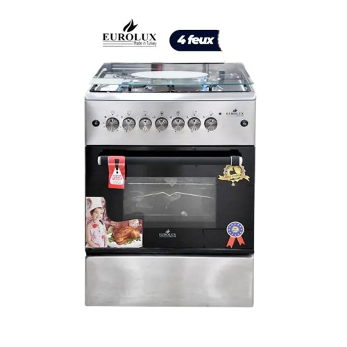 cuisinière-eurolux--inox-simple--3-feux(-1-plaque-electrique-inox)-----60-*-60---gris---06-mois