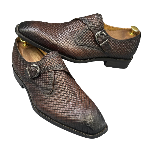 paire-de-derbies-à-boucle-en-serpent-lustré-chocolat.-pointure-38-46