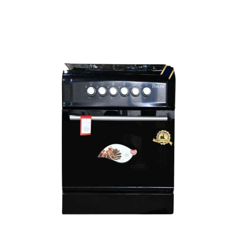 cuisinière-à-gaz---4-foyers---delta---60-x-60--noir-classic--6mois