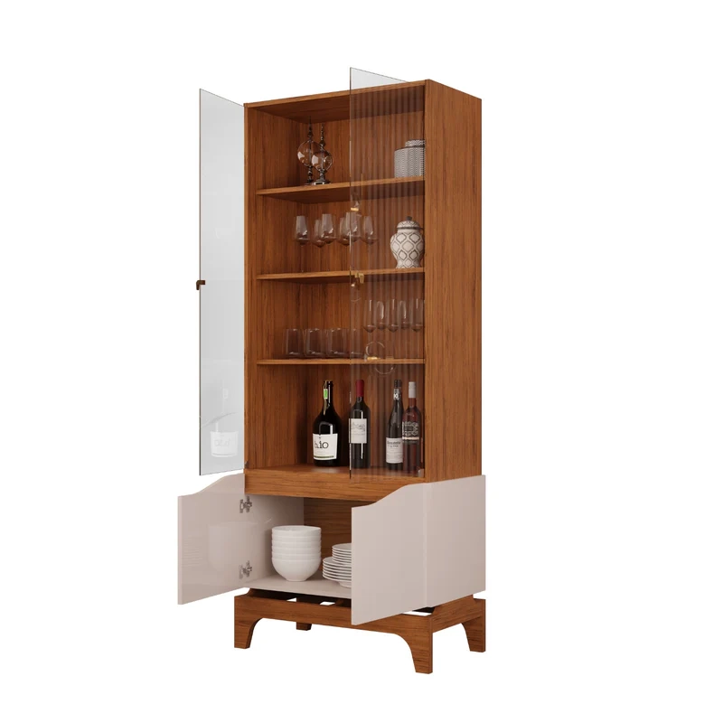 meuble-à-vin-nice-avec-belle-vitrine,-finition-freijo-/-blanc-cassé-–-2894.222