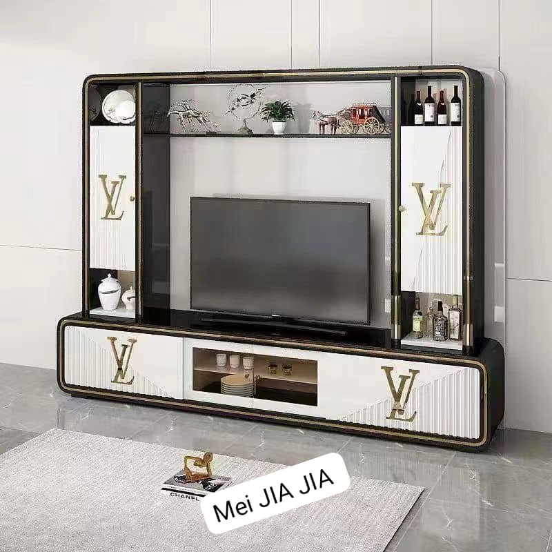meuble-mural-tv-moderne-avec-rangements-intégrés