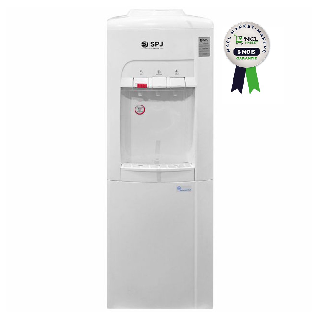 distributeur-d'eau-chaude-et-froide---spj---wdwtr-rf002---avec-mini-réfrigérateur-intégré---520-watts---blanc---6-mois