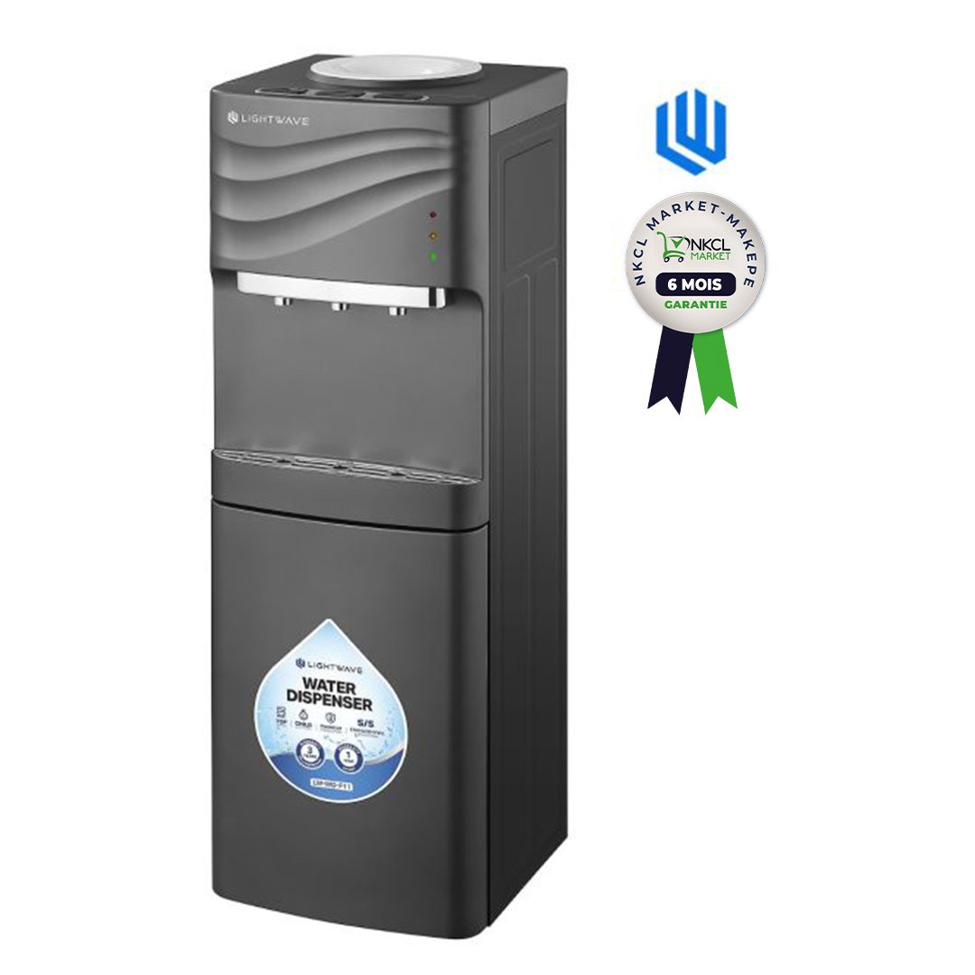 distributeur-d'eau---ligthwave---lw-wd-f11---froid/chaud/température-ambiante---protection-contre-la-surchauffe---acier-inoxydable---noir---garantie-12-mois