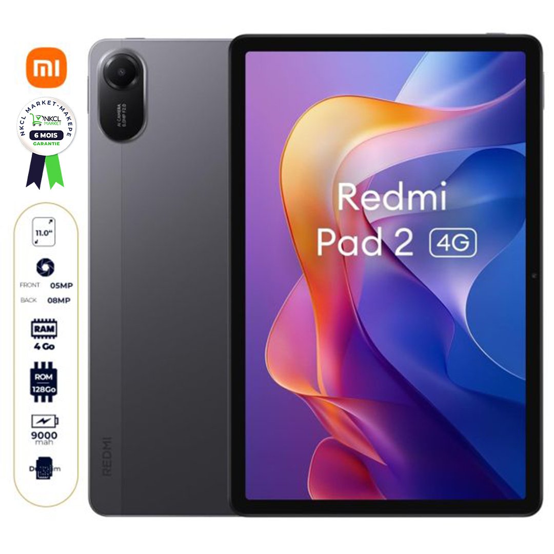 xiaomi-redmi-pad-2-(wi-fi-uniquement)---256-go---8-go-ram---9000-mah---11-pouces---8-mp/5-mp---garantie-6-mois