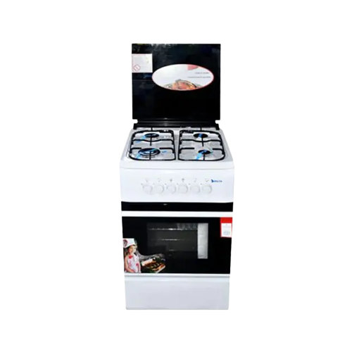 cuisinière-à-gaz---4-foyers---delta---50-x-60---blanc-classic--6mois