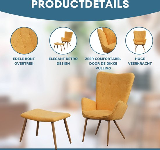 fauteuil-à-oreilles-albatros-oxford-avec-tabouret---housse-aspect-fourrure-confortable