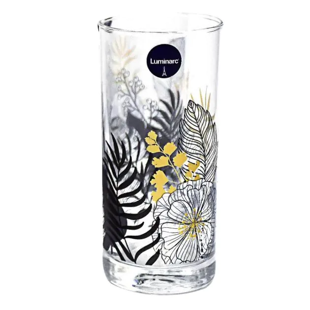 ensemble-de-6-verres-+-carafe-ultra-résistant-à-motif-fluerie-(jus,-eau-et-cocktail)---luminarc-palm-spring---7-pieces---27cl---1,6l
