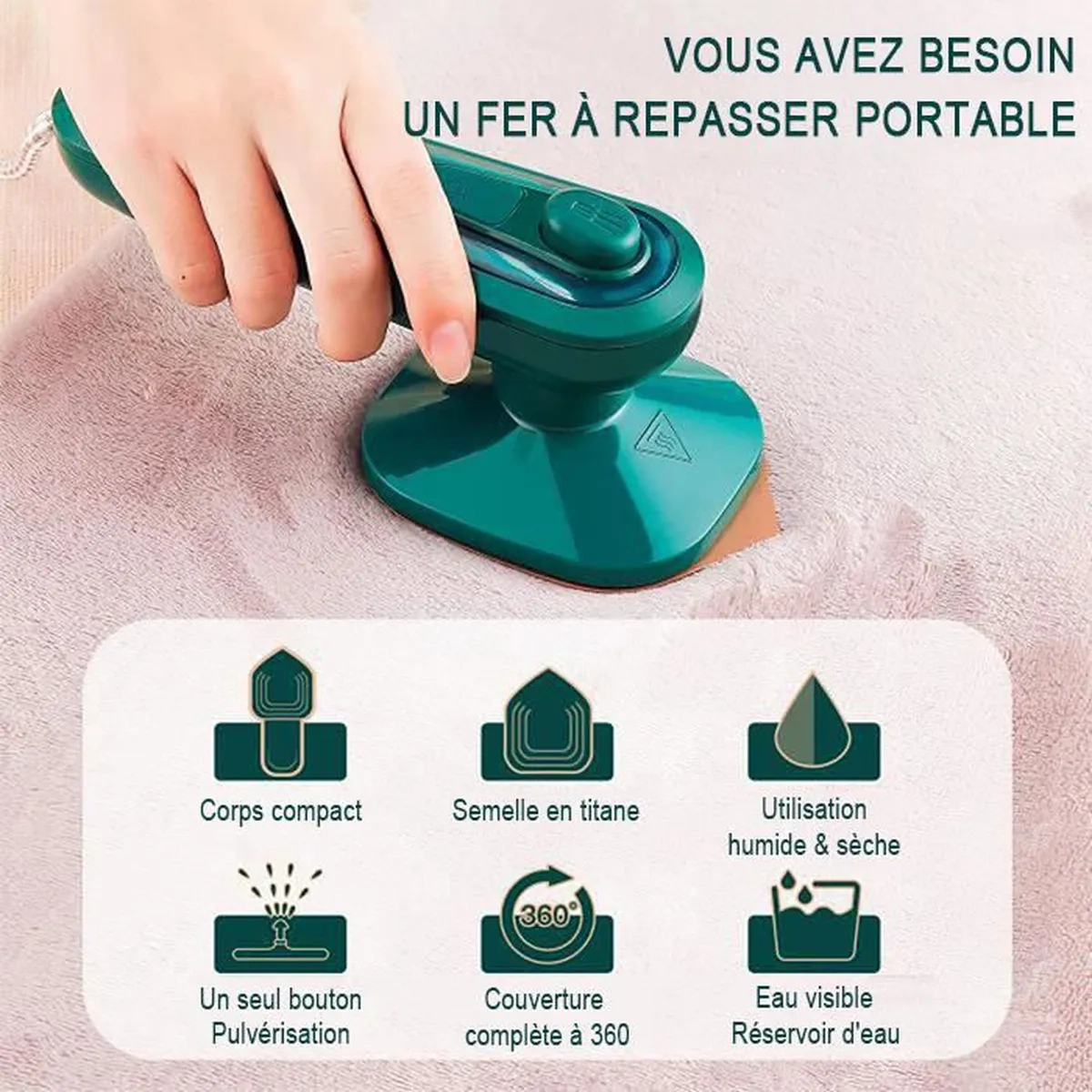 mini-fer-À-repasser-vapeur-–-portable-–-vert-–-garantie-01-mois