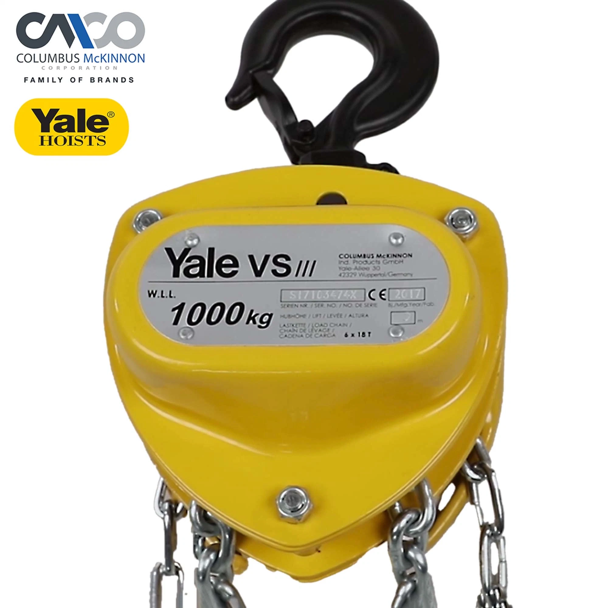 palan-manuel-à-chaîne-yale-vsiii---2-tonnes---3-mètres---6-mois