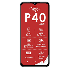 itel-p40-4g---64-go/-4go--ram---6.6"---2-nano-sim---13mp+0.3mp/5mp---6000mah---garantie-12-mois