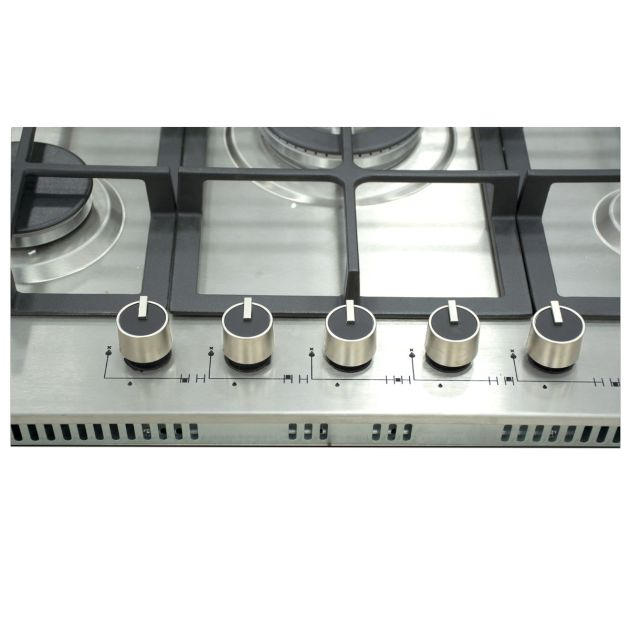 plaque-de-cuisson-encastrable---superflame---5-feux---sf-dione74gt---allumage-automatique---inox---garantie-6-mois