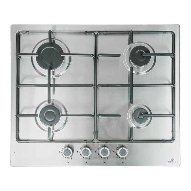 plaque-de-cuisson-encastrable---eurolux---4-feux---allumage-Électrique---60-x-60-cm---inox---garantie-6-mois