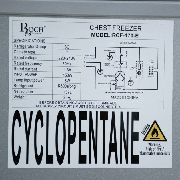 congélateur-coffre---roch---rcf-170-e---economique---137-litres---classe-climatique-t---garantie-6-mois