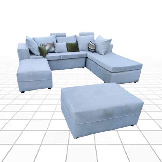 canapé-moderne-en-u-avec-pouf---velours---5-places---beige