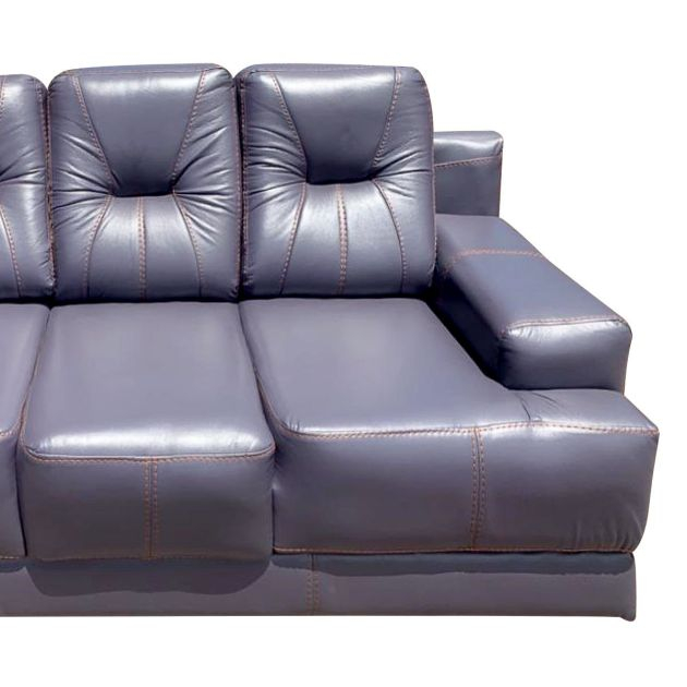 canapé-droit-3-places---cuir-synthétique---mousse-de-fabrication-ph7---gris-ardoise