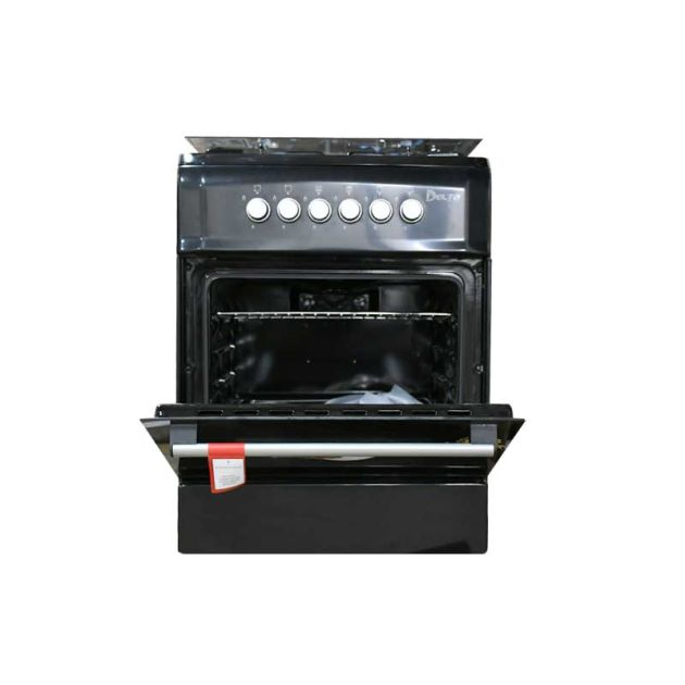 cuisinière-à-gaz---4-foyers---delta---60-x-60--noir-classic--6mois