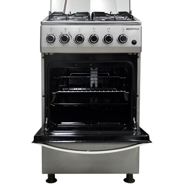 cuisinière-à-gaz-allumage-électrique---goodwin---fs4402mxzj---4-foyers---50-x-55---inox---garantie-06-mois