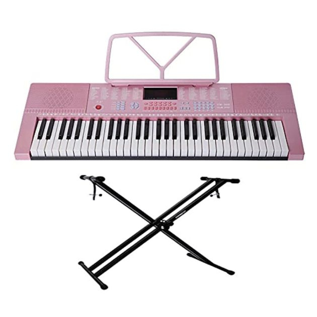 yongmei-61-touches-de-clavier-de-piano-électronique-de-taille-normale-instrument-de-musique-portable---rose