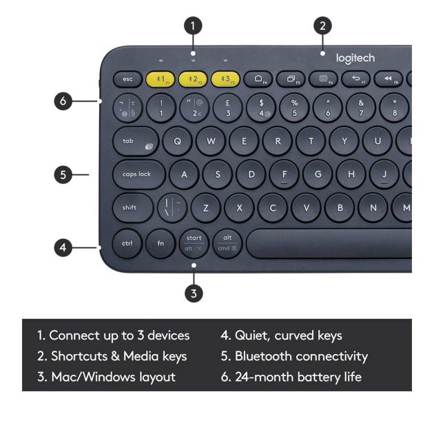 clavier-sans-fil-multidevises---logitech-k380---06-mois---noir-(-livré-entre-3-5-jours-)