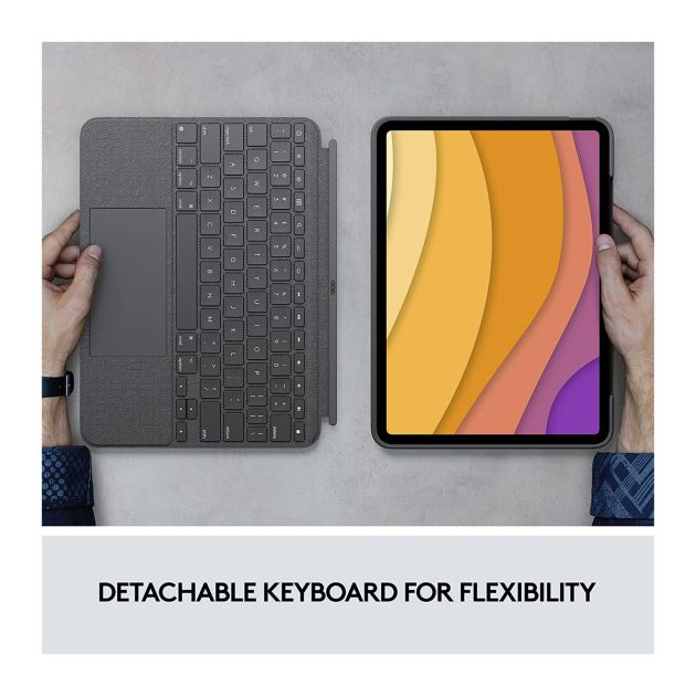 logitech-combo-touch-(ipad-air-4e/5e-génération-2020,-2022)---Étui-clavier-rétroéclairé-pour-ipad-air---livraison-entre-5-et-10-jours---6-mois