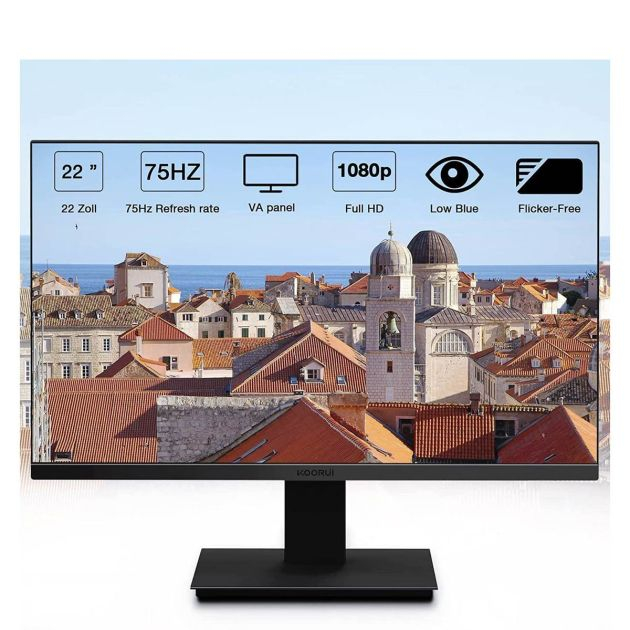 moniteur-pc-koorui---22-pouces---fhd-1080p-75hz---lunette-ultra-mince-eye-care---12-mois-(-livré-entre-5-7-jours)