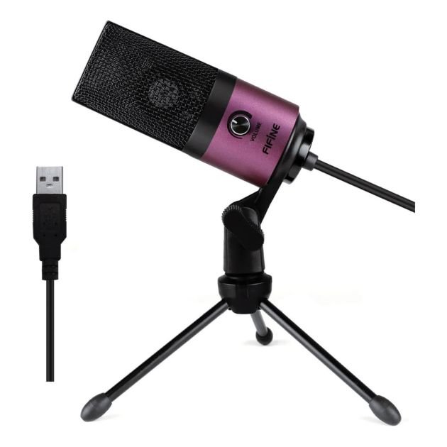 microphone-à-condensateur-en-métal---fifine-usb--k669b-pour-l'enregistrement-des-voix---rose-rouge