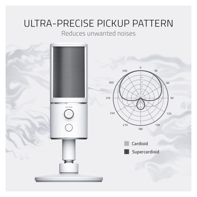 microphone-streaming-usb-razer-seiren-x---qualité-professionnelle---blanc-mercure