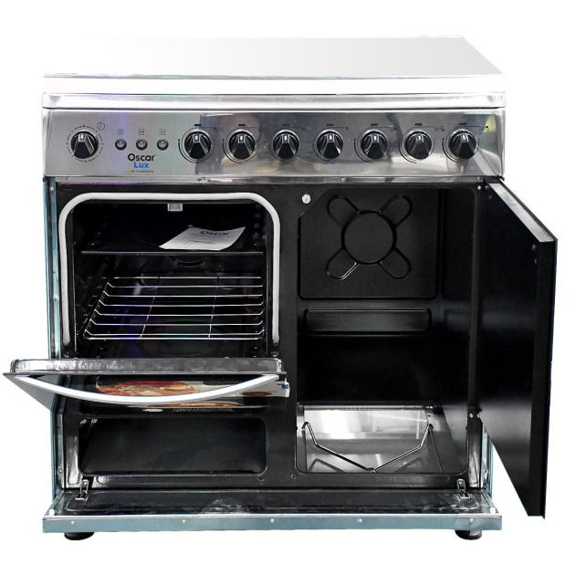 cuisinière-oscar-luxe-5-foyers---60x90--grand-four---inox---6mois-garantit