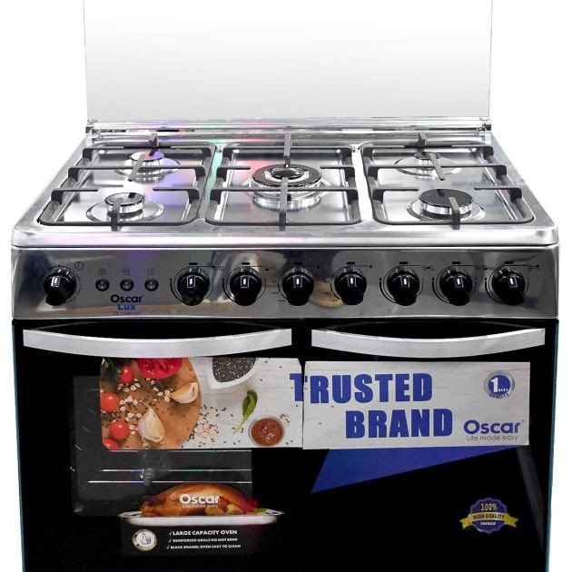 cuisinière-oscar-luxe-5-foyers---60x90--grand-four---inox---6mois-garantit