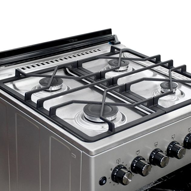 cuisinière-à-gaz-eurolux---eur.trendy---4-feux-+-four---60-x-60-cm---inox---6-mois-de-garantie