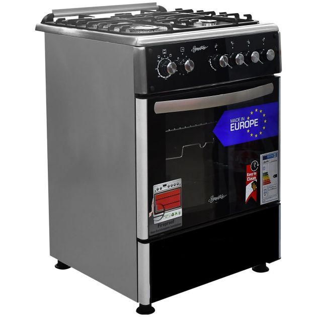 cuisinière-à-gaz---signature---sg-cui-6601g-ix-eli---4-foyers---60x60-cm---inox---noir---garantie-06-mois
