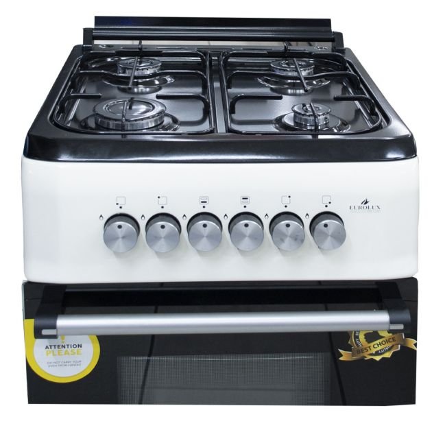 cuisinière-à-gaz-eurolux---classic---4-feux---50-x-55-cm---blanc-cream---four-en-haut-et-en-bas---6-mois-de-garantie