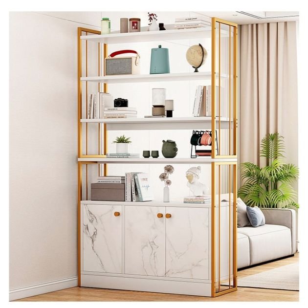 armoire-à-vernis-à-ongles-avec-porte-coulissante---3-étagères---3-compartiments---blanc